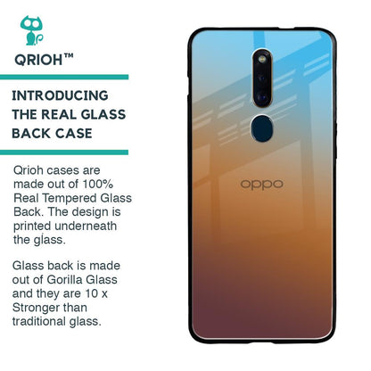 Rich Brown Glass Case for Oppo F11 Pro