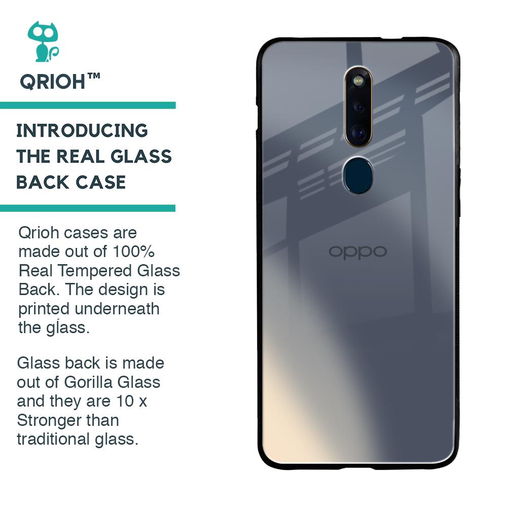 Metallic Gradient Glass Case for Oppo F11 Pro