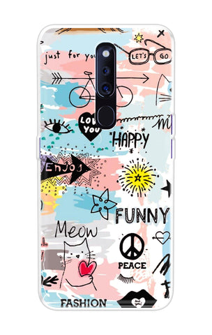 Happy Doodle Oppo F11 Pro Back Cover