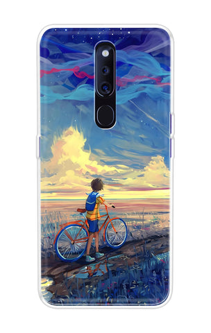 Riding Bicycle to Dreamland Oppo F11 Pro Back Cover