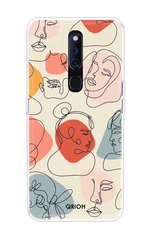 Abstract Faces Oppo F11 Pro Back Cover