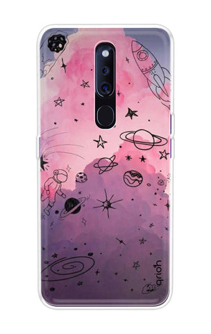 Space Doodles Art Oppo F11 Pro Back Cover