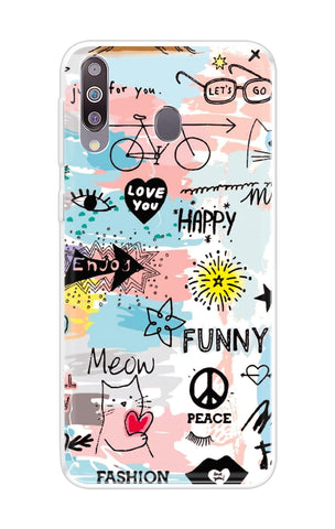 Happy Doodle Samsung Galaxy M30 Back Cover
