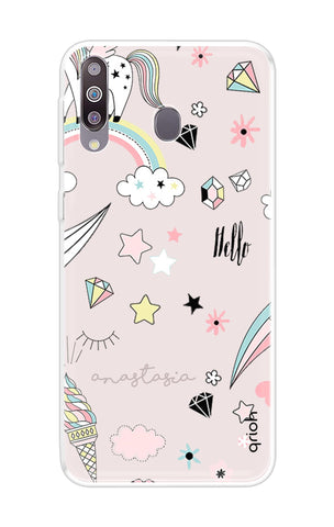 Unicorn Doodle Samsung Galaxy M30 Back Cover