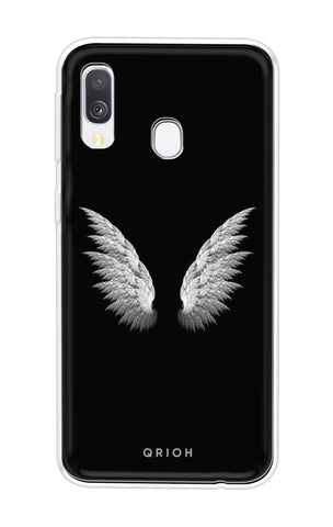 White Angel Wings Samsung Galaxy A40 Back Cover