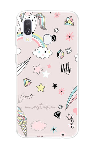 Unicorn Doodle Samsung Galaxy A40 Back Cover