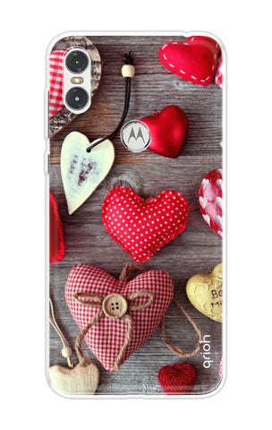 Valentine Hearts Motorola One Back Cover