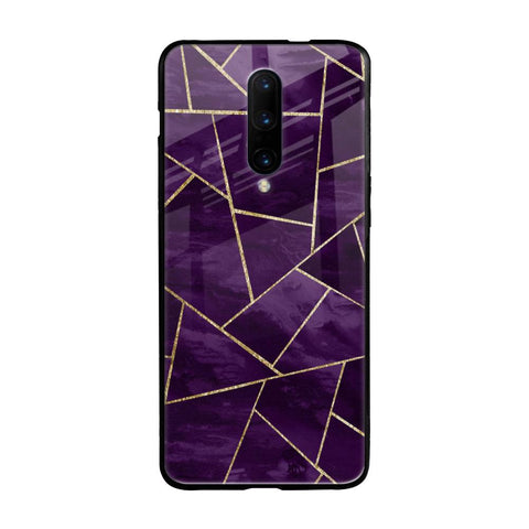 Geometric Purple OnePlus 7 Pro Glass Back Cover Online