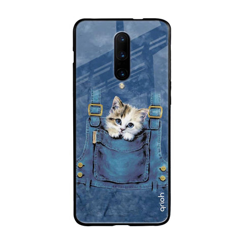 Kitty In Pocket OnePlus 7 Pro Glass Back Cover Online
