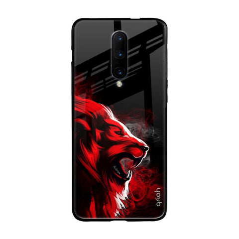 Red Angry Lion OnePlus 7 Pro Glass Back Cover Online