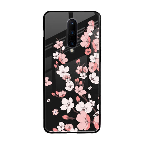 Black Cherry Blossom OnePlus 7 Pro Glass Back Cover Online