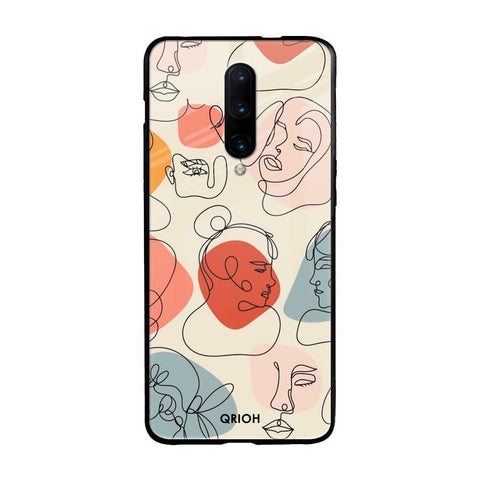 Abstract Faces OnePlus 7 Pro Glass Back Cover Online