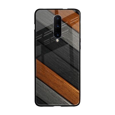 Tri Color Wood OnePlus 7 Pro Glass Back Cover Online