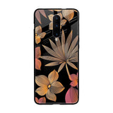 Lines Pattern Flowers OnePlus 7 Pro Glass Back Cover Online