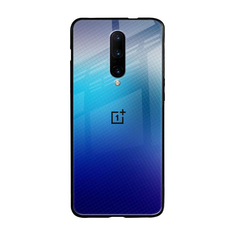 Blue Rhombus Pattern OnePlus 7 Pro Glass Back Cover Online