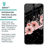 Floral Black Band Glass Case For OnePlus 7 Pro