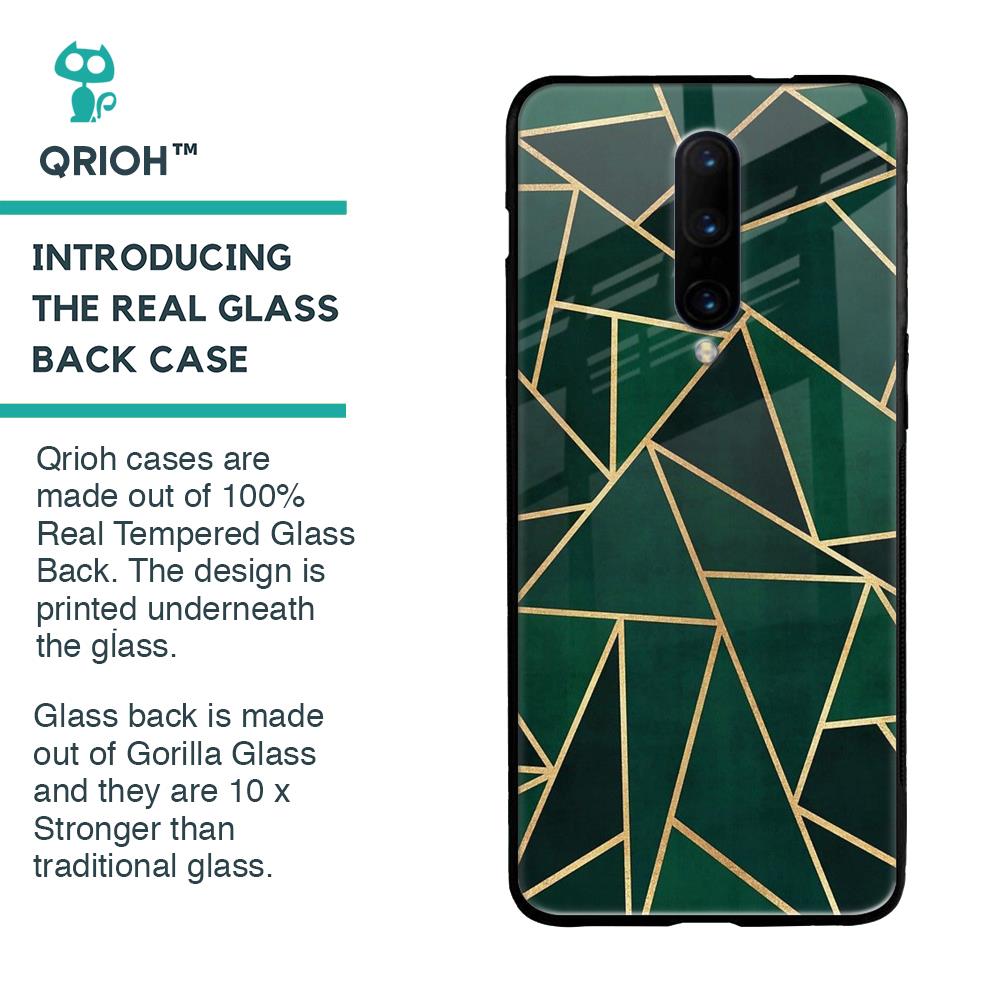 Abstract Green Glass Case For OnePlus 7 Pro