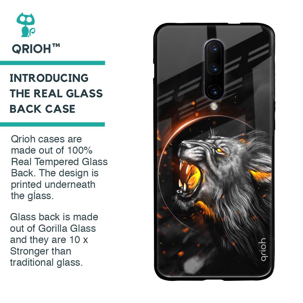 Aggressive Lion Glass Case for OnePlus 7 Pro