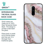 Pink & Gold Gllitter Marble Glass Case for OnePlus 7 Pro