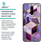 Purple Rhombus Marble Glass Case for OnePlus 7 Pro
