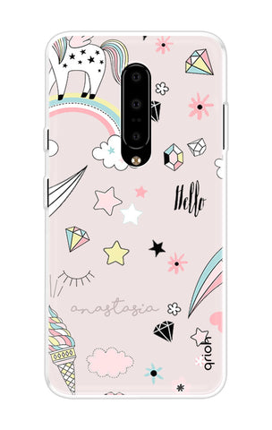 Unicorn Doodle OnePlus 7 Pro Back Cover