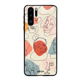 Abstract Faces Huawei P30 Pro Glass Back Cover Online
