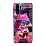 Electroplated Geometric Marble Huawei P30 Pro Glass Back Cover Online