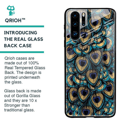 Peacock Feathers Glass case for Huawei P30 Pro