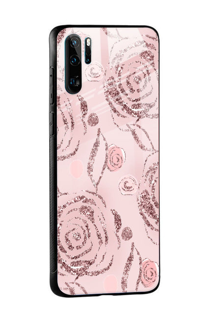 Shimmer Roses Glass case for Huawei P40 Pro