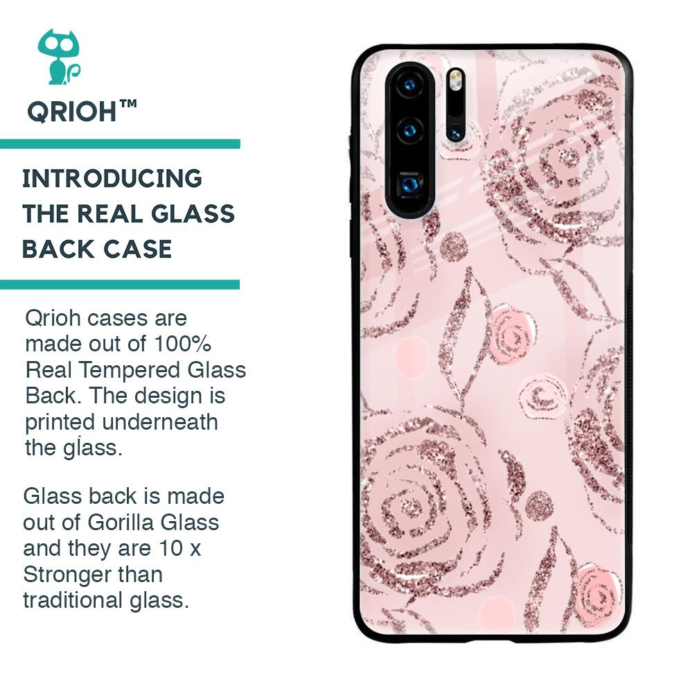 Shimmer Roses Glass case for Huawei P30 Pro
