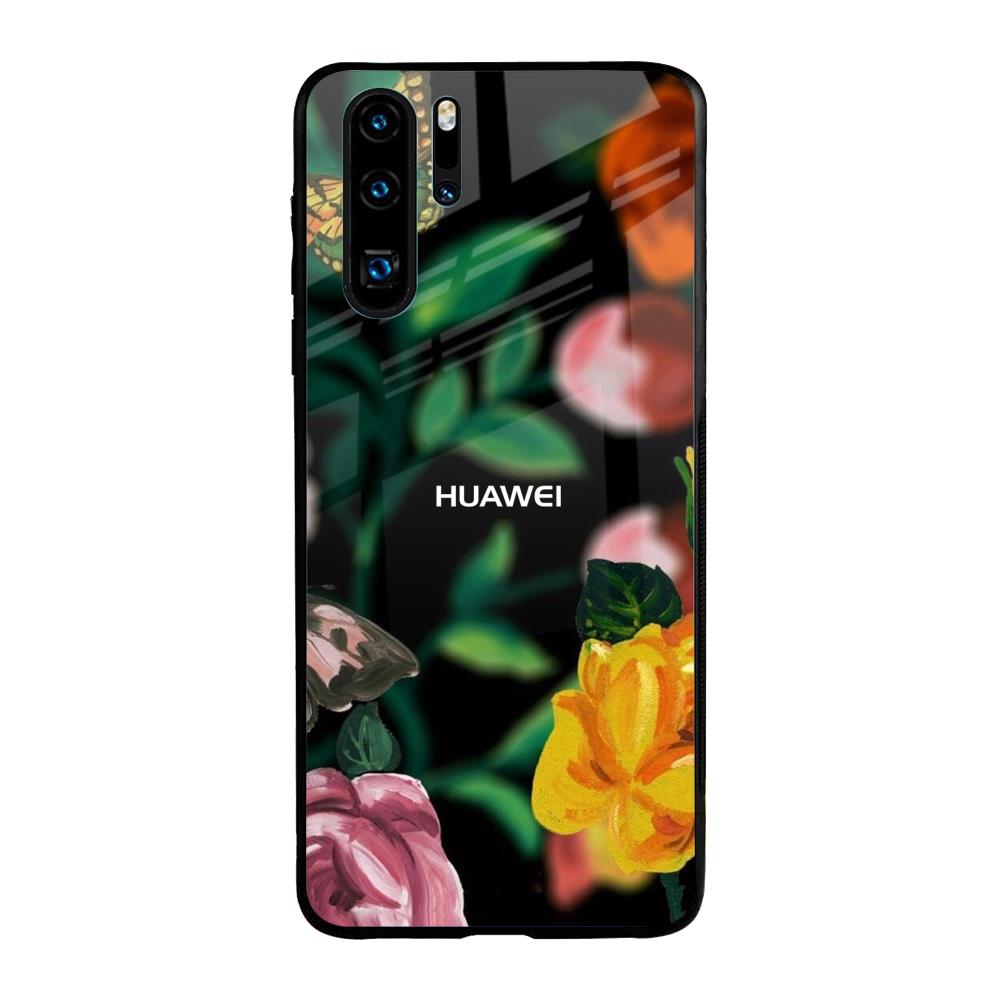Flowers & Butterfly Huawei P30 Pro Glass Back Cover Online
