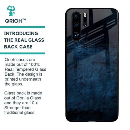 Dark Blue Grunge Glass Case for Huawei P30 Pro