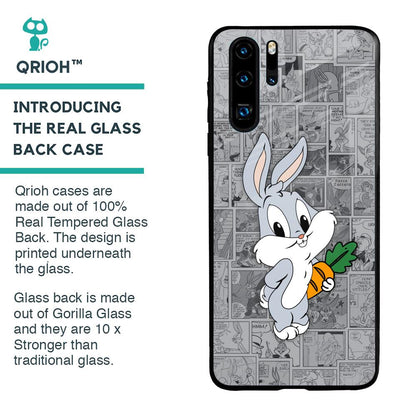 Cute Baby Bunny Glass Case for Huawei P30 Pro