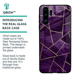 Geometric Purple Glass Case For Huawei P30 Pro