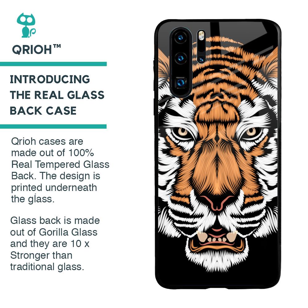 Angry Tiger Glass Case For Huawei P30 Pro