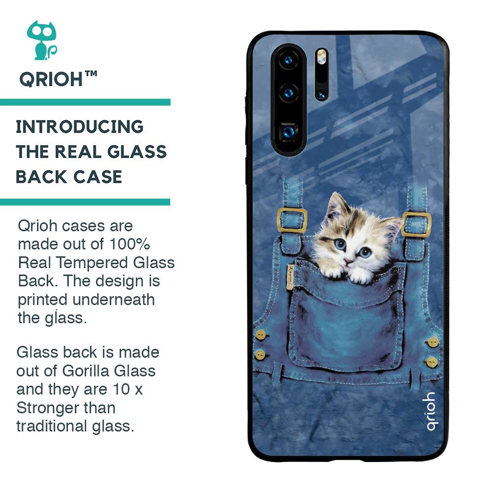 Kitty In Pocket Glass Case For Huawei P30 Pro