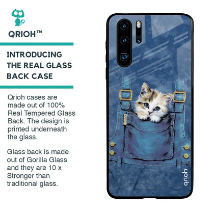 Kitty In Pocket Glass Case For Huawei P30 Pro