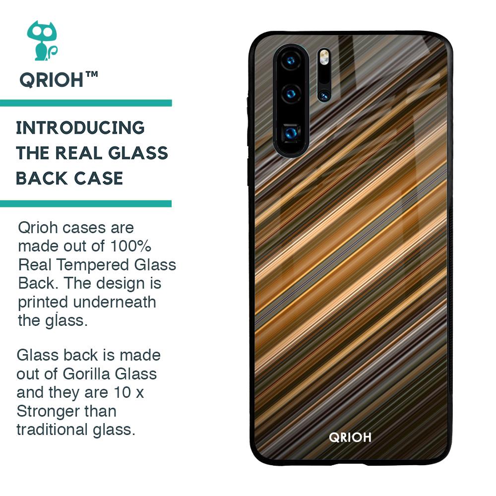 Diagonal Slash Pattern Glass Case for Huawei P30 Pro