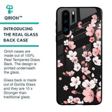 Black Cherry Blossom Glass Case for Huawei P30 Pro