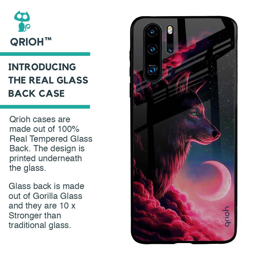 Moon Wolf Glass Case for Huawei P30 Pro