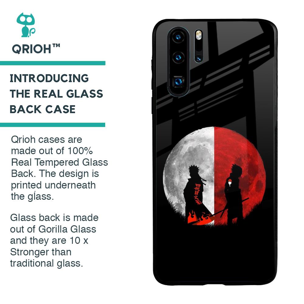 Anime Red Moon Glass Case for Huawei P30 Pro