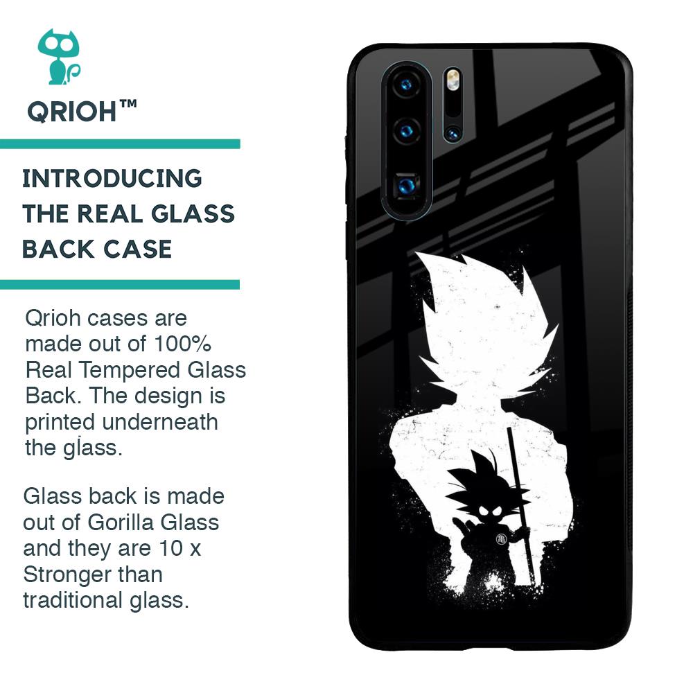 Monochrome Goku Glass Case for Huawei P30 Pro