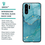 Blue Golden Glitter Glass Case for Huawei P30 Pro