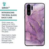 Purple Gold Marble Glass Case for Huawei P30 Pro