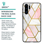 Geometrical Marble Glass Case for Huawei P30 Pro