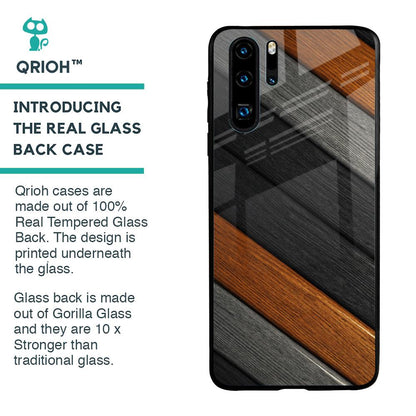 Tri Color Wood Glass Case for Huawei P30 Pro