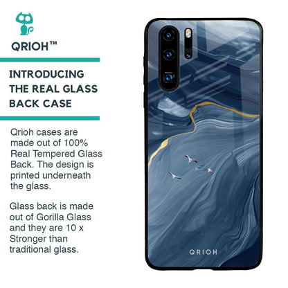 Deep Ocean Marble Glass Case for Huawei P30 Pro
