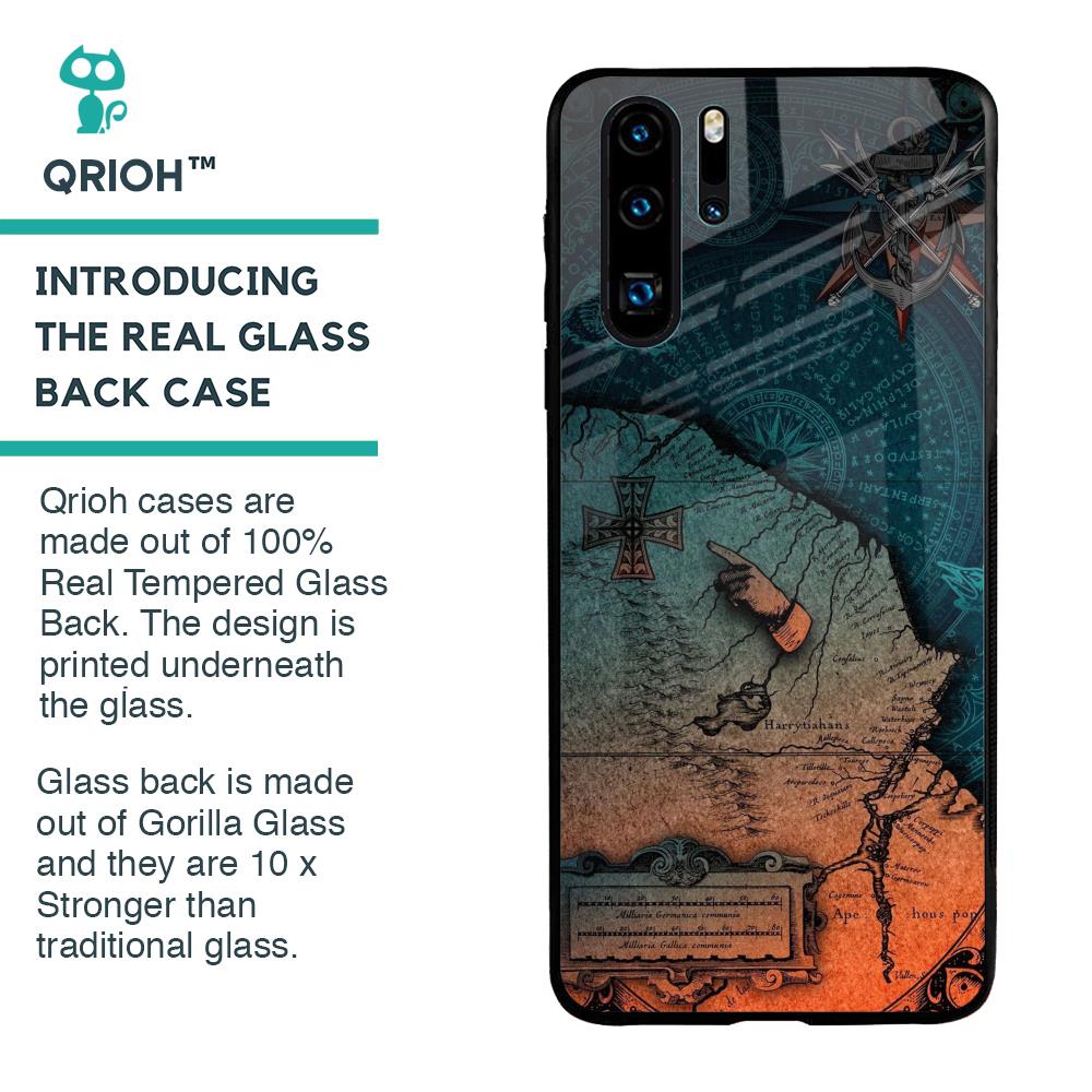 Geographical Map Glass Case for Huawei P30 Pro