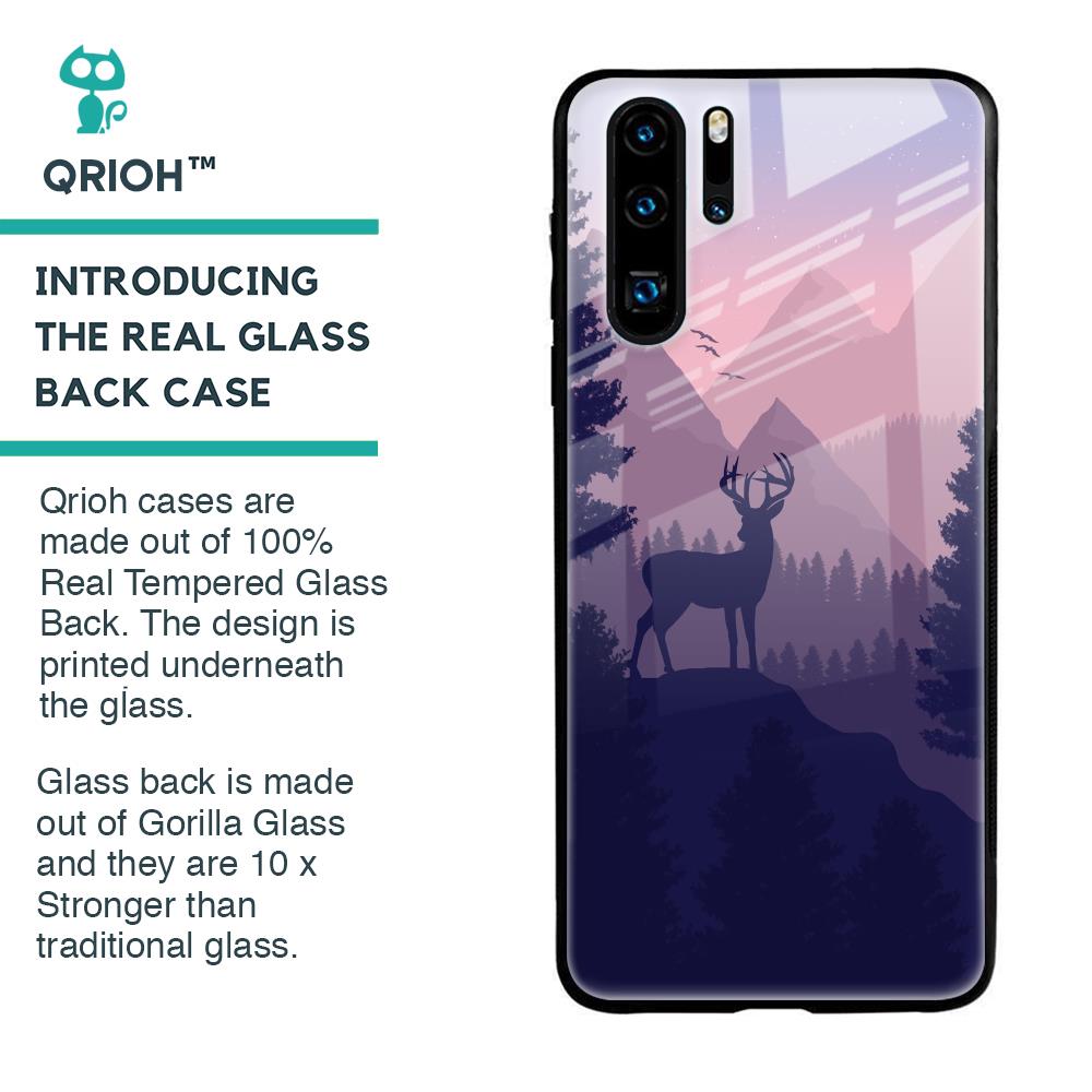 Deer In Night Glass Case For Huawei P30 Pro