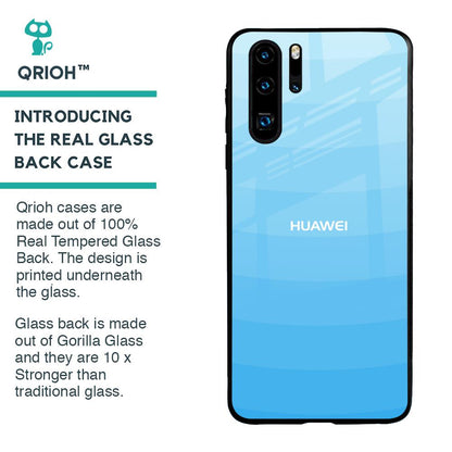 Wavy Blue Pattern Glass Case for Huawei P30 Pro